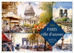 Paris, ville d'amour (Calendrier mural 2024 DIN A4 vertical), CALVENDO calendrier mensuel