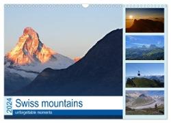 Swiss mountains unforgettable moments (Wall Calendar 2024 DIN A3 landscape), CALVENDO 12 Month Wall Calendar