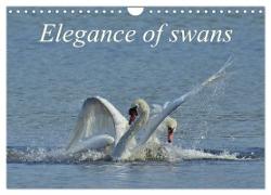 Elegance of swans (Wall Calendar 2024 DIN A4 landscape), CALVENDO 12 Month Wall Calendar