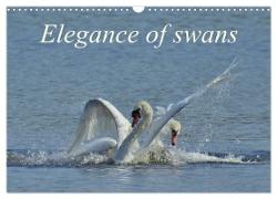 Elegance of swans (Wall Calendar 2024 DIN A3 landscape), CALVENDO 12 Month Wall Calendar