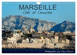 Marseille Côte et Corniche (Calendrier mural 2024 DIN A4 vertical), CALVENDO calendrier mensuel