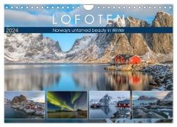 Lofoten, Norway's untamed beauty in Winter (Wall Calendar 2024 DIN A4 landscape), CALVENDO 12 Month Wall Calendar