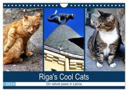 Riga's Cool Cats - On velvet paws in Latvia (Wall Calendar 2024 DIN A4 landscape), CALVENDO 12 Month Wall Calendar