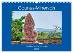 Caunes Minervois - La ville du marbre rouge (Calendrier mural 2024 DIN A3 vertical), CALVENDO calendrier mensuel