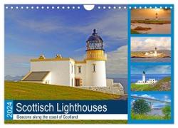 Scottish Lighthouses - beacons along the coast of Scotland (Wall Calendar 2024 DIN A4 landscape), CALVENDO 12 Month Wall Calendar