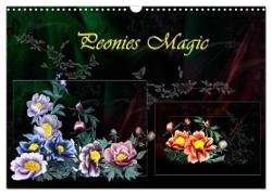 Peonies Magic (Wall Calendar 2024 DIN A3 landscape), CALVENDO 12 Month Wall Calendar