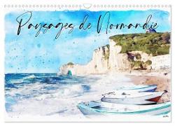 Paysages de Normandie (Calendrier mural 2024 DIN A3 vertical), CALVENDO calendrier mensuel