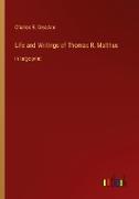 Life and Writings of Thomas R. Malthus