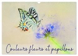 Couleurs fleurs et papillons (Calendrier mural 2024 DIN A3 vertical), CALVENDO calendrier mensuel