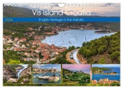 Vis Island Croatia - English Heritage in the Adriatic (Wall Calendar 2024 DIN A4 landscape), CALVENDO 12 Month Wall Calendar