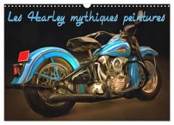 Les Harley mythiques peintures (Calendrier mural 2024 DIN A3 vertical), CALVENDO calendrier mensuel