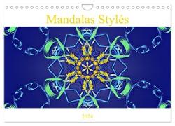 Mandalas Stylés (Calendrier mural 2024 DIN A4 vertical), CALVENDO calendrier mensuel