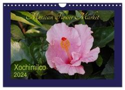 Mexican Flower Market - Xochimilco (Wall Calendar 2024 DIN A4 landscape), CALVENDO 12 Month Wall Calendar