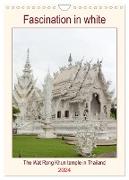Fascination in white - The Wat Rong Khun temple in Thailand (Wall Calendar 2024 DIN A4 portrait), CALVENDO 12 Month Wall Calendar