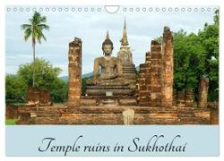Temple ruins in Sukhothai (Wall Calendar 2024 DIN A4 landscape), CALVENDO 12 Month Wall Calendar