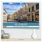 Wismar - Ansichten einer Hansestadt (hochwertiger Premium Wandkalender 2024 DIN A2 quer), Kunstdruck in Hochglanz