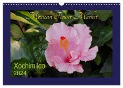 Mexican Flower Market - Xochimilco (Wall Calendar 2024 DIN A3 landscape), CALVENDO 12 Month Wall Calendar