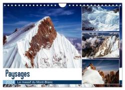 Paysages Le massif du Mont-Blanc (Calendrier mural 2024 DIN A4 vertical), CALVENDO calendrier mensuel