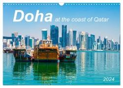 Doha at the coast of Qatar (Wall Calendar 2024 DIN A3 landscape), CALVENDO 12 Month Wall Calendar