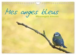 Mes anges bleus "mésanges bleues" (Calendrier mural 2024 DIN A4 vertical), CALVENDO calendrier mensuel
