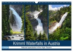 Krimml Waterfalls in Austria - Natural spectacle in the High Tauern (Wall Calendar 2024 DIN A3 landscape), CALVENDO 12 Month Wall Calendar