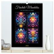 Fractale Mandalas (hochwertiger Premium Wandkalender 2024 DIN A2 hoch), Kunstdruck in Hochglanz