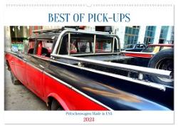 BEST OF PICK-UPS - Pritschenwagen Made in USA (Wandkalender 2024 DIN A2 quer), CALVENDO Monatskalender