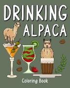 Drinking Alpaca Coloring Book