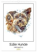 Süße Hunde (Wandkalender 2024 DIN A3 hoch), CALVENDO Monatskalender