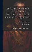 M. Tulli Ciceronis Pro C. Rabirio (perduellionis Reo) Oratio Ad Quirites: With Notes, Introduction And Appendices