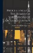Proceedings Of The Board Of Supervisors Of Ontario County