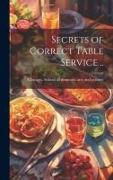 Secrets of Correct Table Service