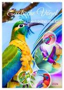 Exotische Vögel. Zauberhafte Vogelvielfalt mit KI (Wandkalender 2024 DIN A2 hoch), CALVENDO Monatskalender