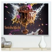 Tortenschlacht - süße Versuchung (hochwertiger Premium Wandkalender 2024 DIN A2 quer), Kunstdruck in Hochglanz