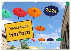 Hansestadt Herford (Wandkalender 2024 DIN A2 quer), CALVENDO Monatskalender