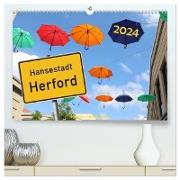 Hansestadt Herford (hochwertiger Premium Wandkalender 2024 DIN A2 quer), Kunstdruck in Hochglanz
