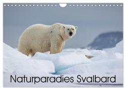 Naturparadies Svalbard (Wandkalender 2024 DIN A4 quer), CALVENDO Monatskalender