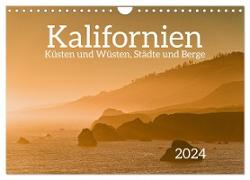 Kalifornien - Küsten und Wüsten, Städte und Berge (Wandkalender 2024 DIN A4 quer), CALVENDO Monatskalender