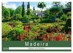 Madeira - Gärten und Quintas (Tischkalender 2024 DIN A5 quer), CALVENDO Monatskalender