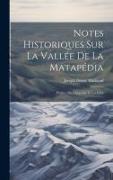 Notes historiques sur la Vallée de la Matapédia, préface du Chanoine Victor Côte