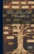 Descendants of John Cox