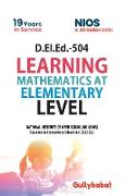 D.El.Ed.-504 Learning Mathematics at Elementary Level