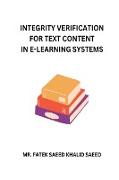 INTEGRITY VERIFICATION FOR TEXT CONTENT IN E-LEARNING SYSTEMS