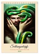 Schlangenköpfe Geschmeidige Wesen kreieren Kunstwerke (Tischkalender 2024 DIN A5 hoch), CALVENDO Monatskalender