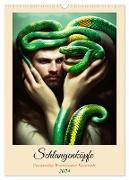 Schlangenköpfe Geschmeidige Wesen kreieren Kunstwerke (Wandkalender 2024 DIN A3 hoch), CALVENDO Monatskalender