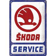 Blechschild. Skoda - Service