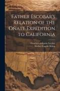 Father Escobar's Relation of the Oñate Expedition to California