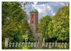 WasserStadt Augsburg (Wandkalender 2024 DIN A4 quer), CALVENDO Monatskalender