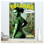Yolanda, ein Porträt in vielen Grafikstilen (hochwertiger Premium Wandkalender 2024 DIN A2 hoch), Kunstdruck in Hochglanz