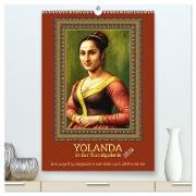 Yolanda in der Kunstgalerie (hochwertiger Premium Wandkalender 2024 DIN A2 hoch), Kunstdruck in Hochglanz